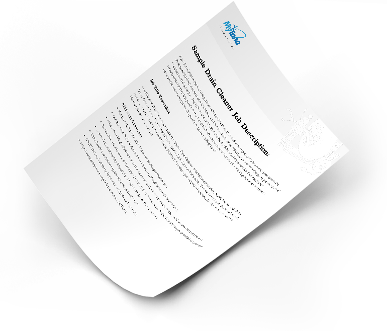 Job Description Template For Drain Cleaners And Plumbers